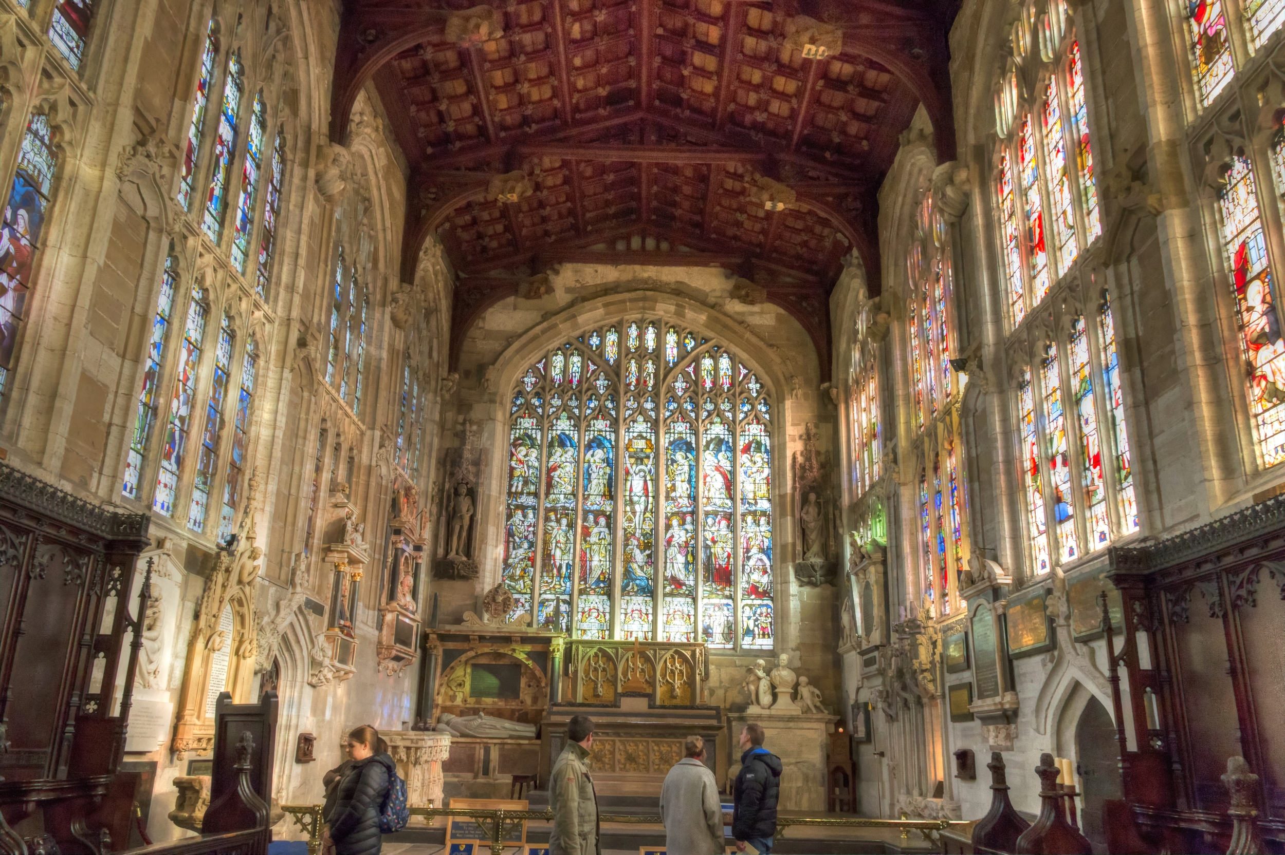 Inside of Holy Trinity Church, where Shakespeare is buried.