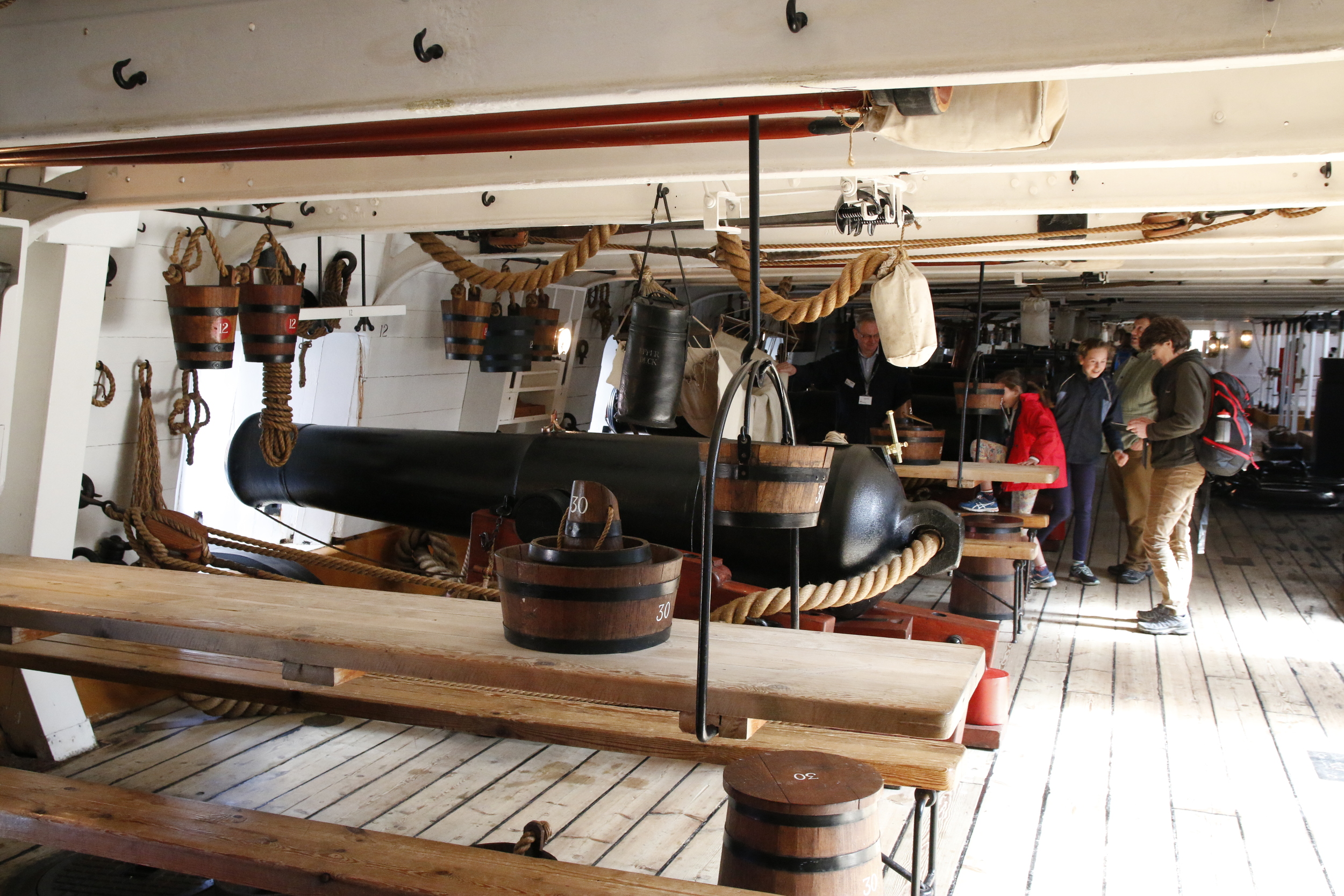 Models of the cannons they had on the ship