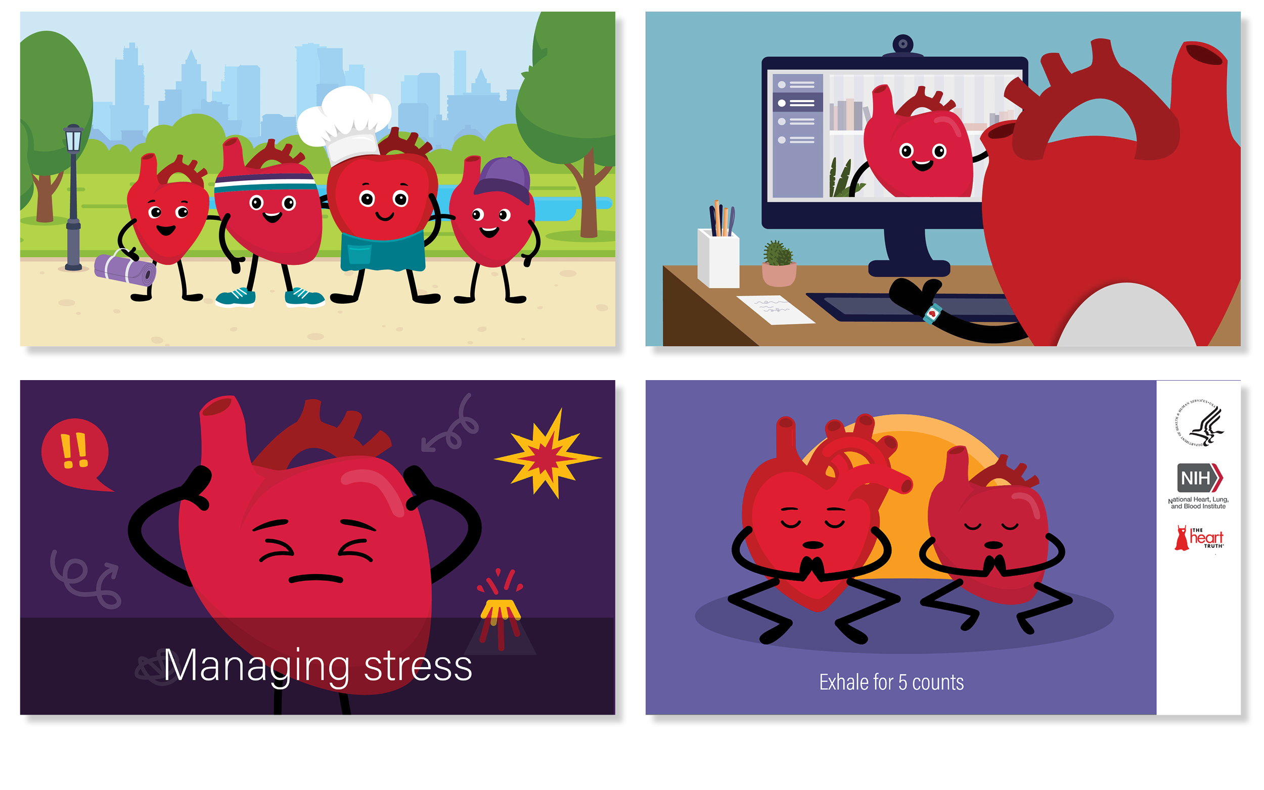 NHLBI The Heart Truth Campaign Cardio Character Motion Graphic Series