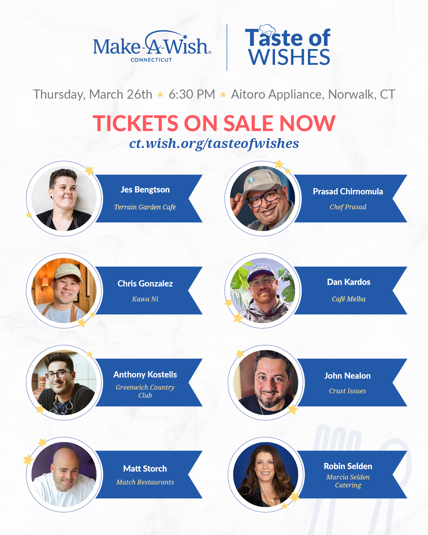 Local Celebrity Chefs Cook For A Cause: Taste of Wishes Tix On Sale Now!