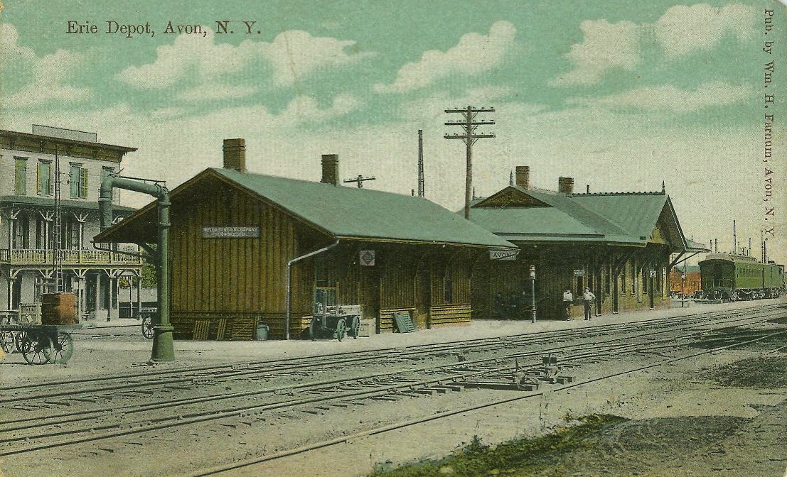 Erie Depot . Postcard. AP&HS collection.