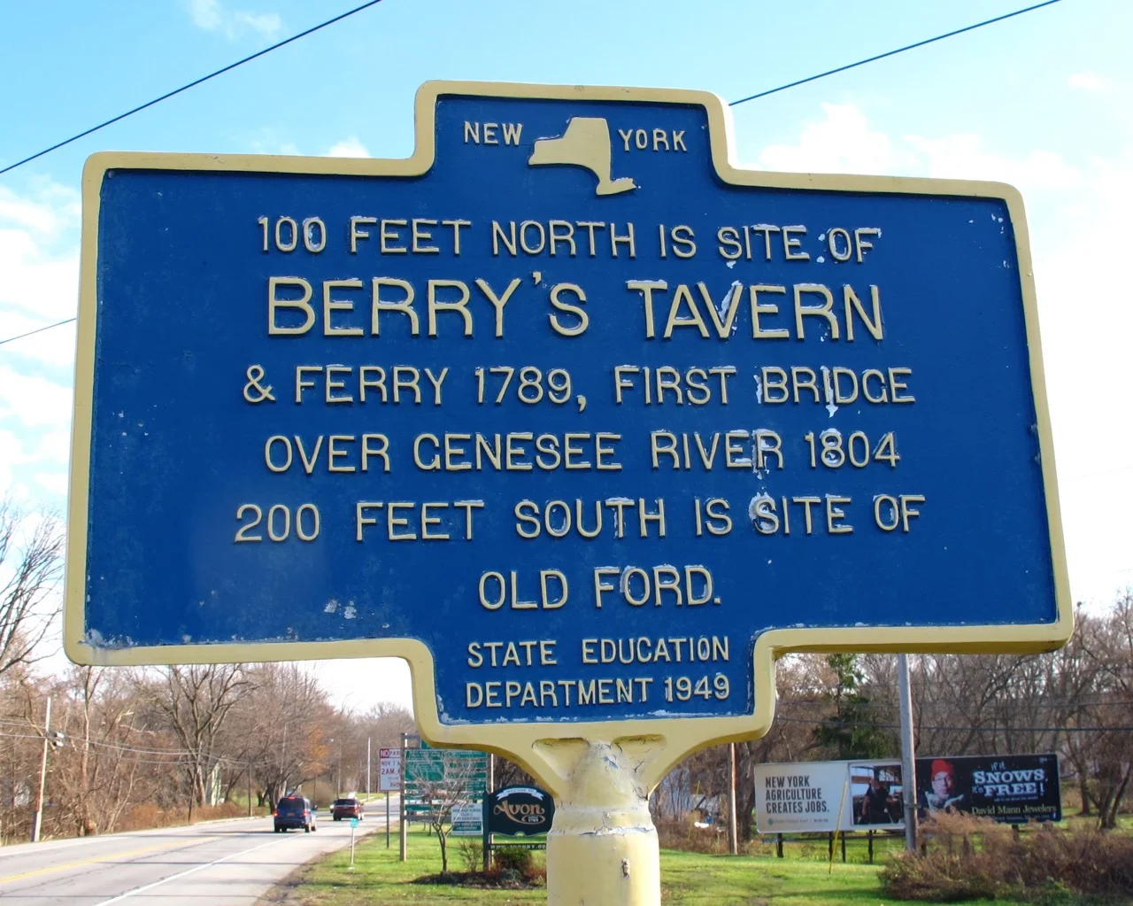Historic Marker, at the Rts. 5 & 20 bridge over the Genesee River
