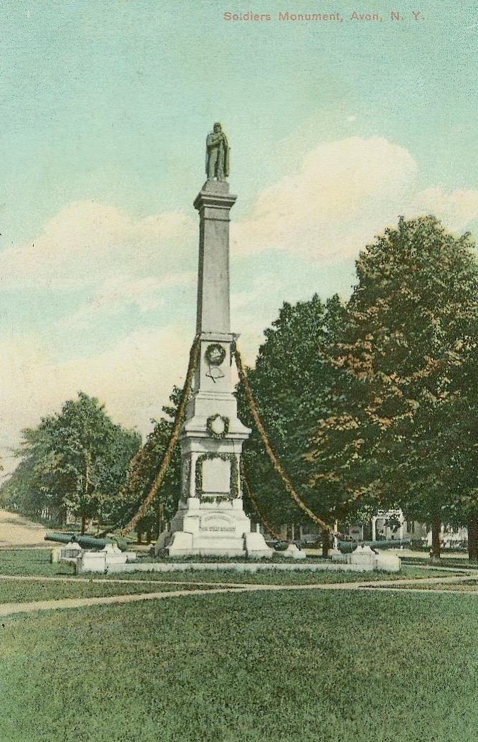 Soldiers Monument dedicated in 1877. Postcard. AP&HS collection
