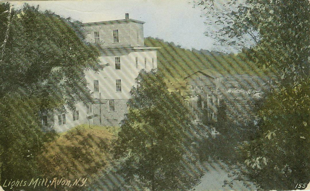 Light's Mill built in 1879, postcard, APHS collection
