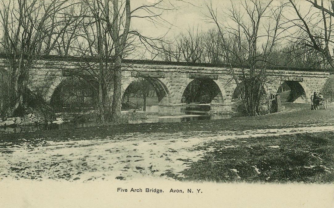 Five Arch Bridge built in 1854. Postcard. AP&HS collection