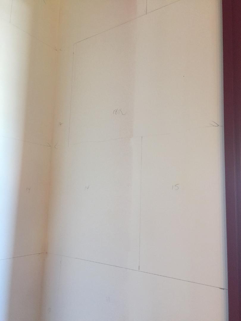 Layout on the wall.