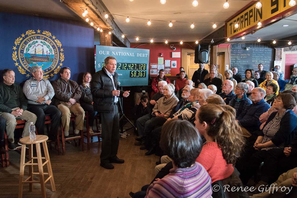 John Kasich in Newmarket, NH