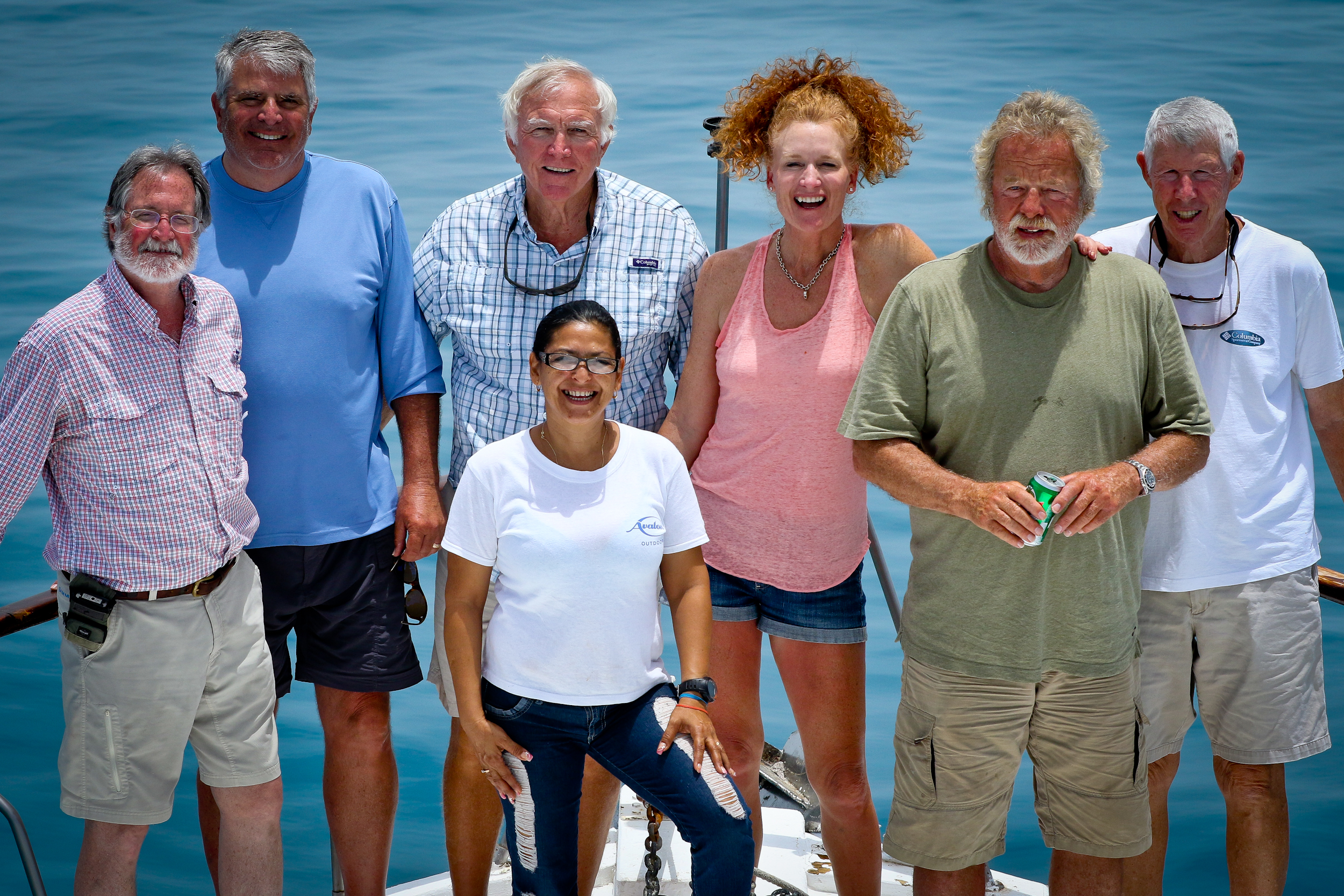 From the left, Warren, Steve, Paul, Valerie, Bob, Richard, and our lovely Aysa.