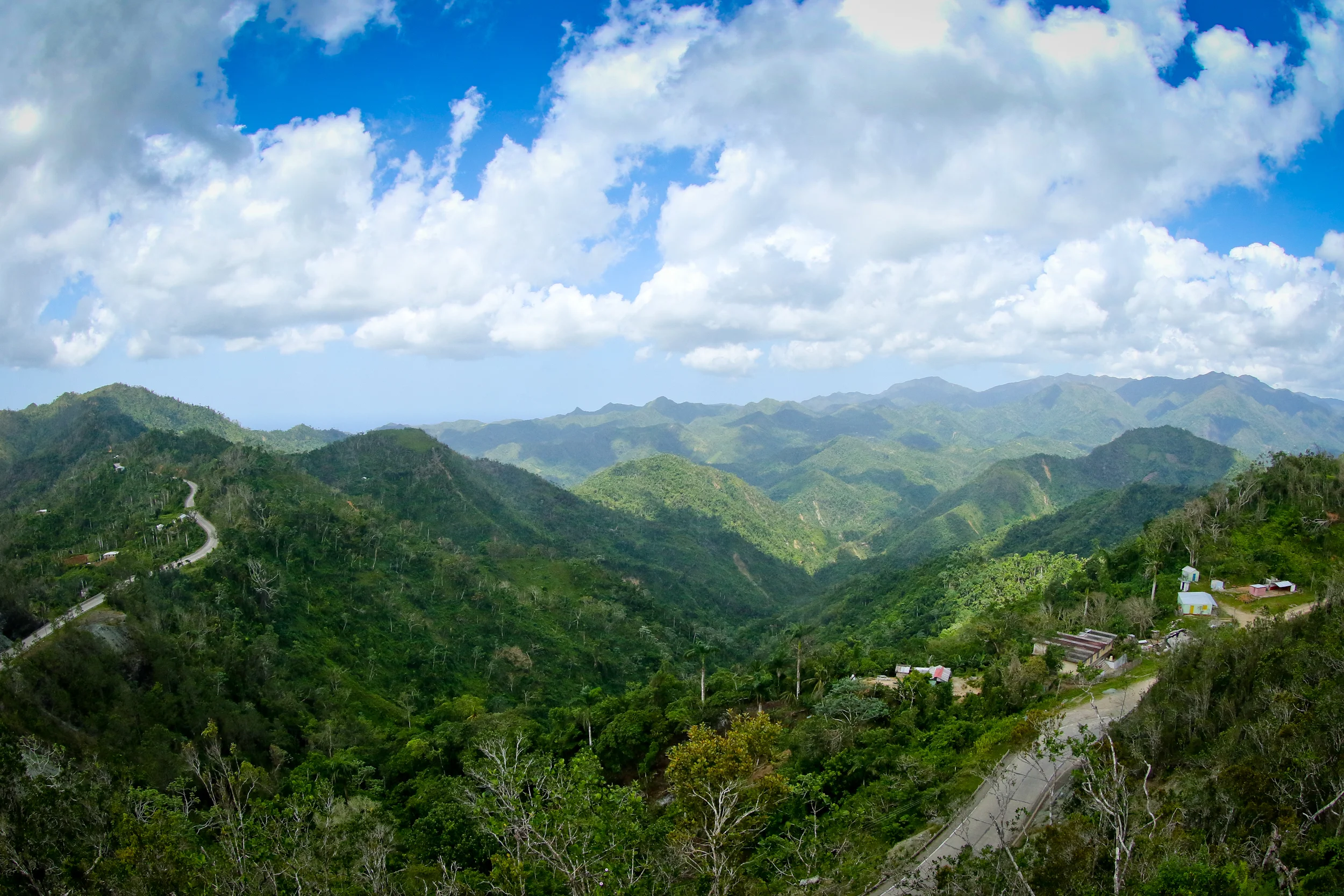 The route to Baracoa, looking south towards Santiago de Cuba.