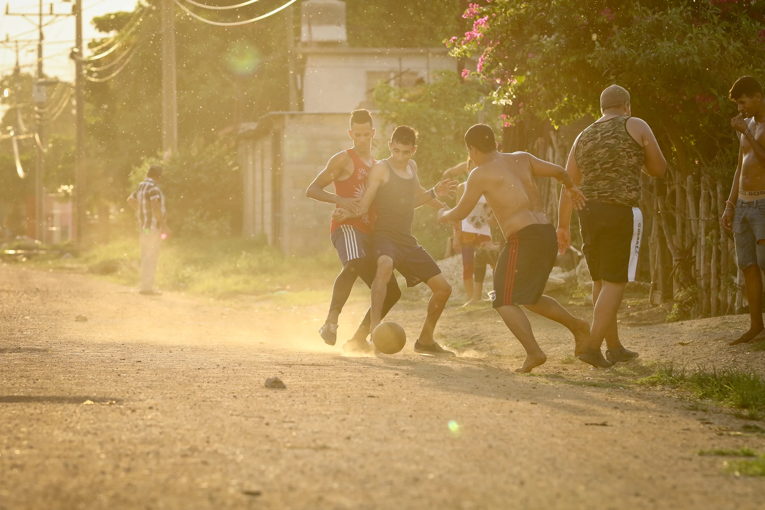 Street soccer in a back street of Ciego de Avila.