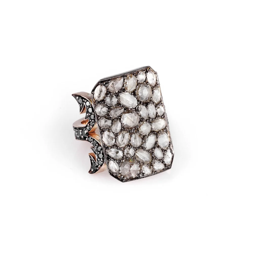 Table Cut Diamond Ring