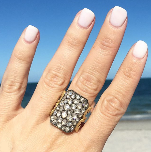 Table Cut Diamond Ring