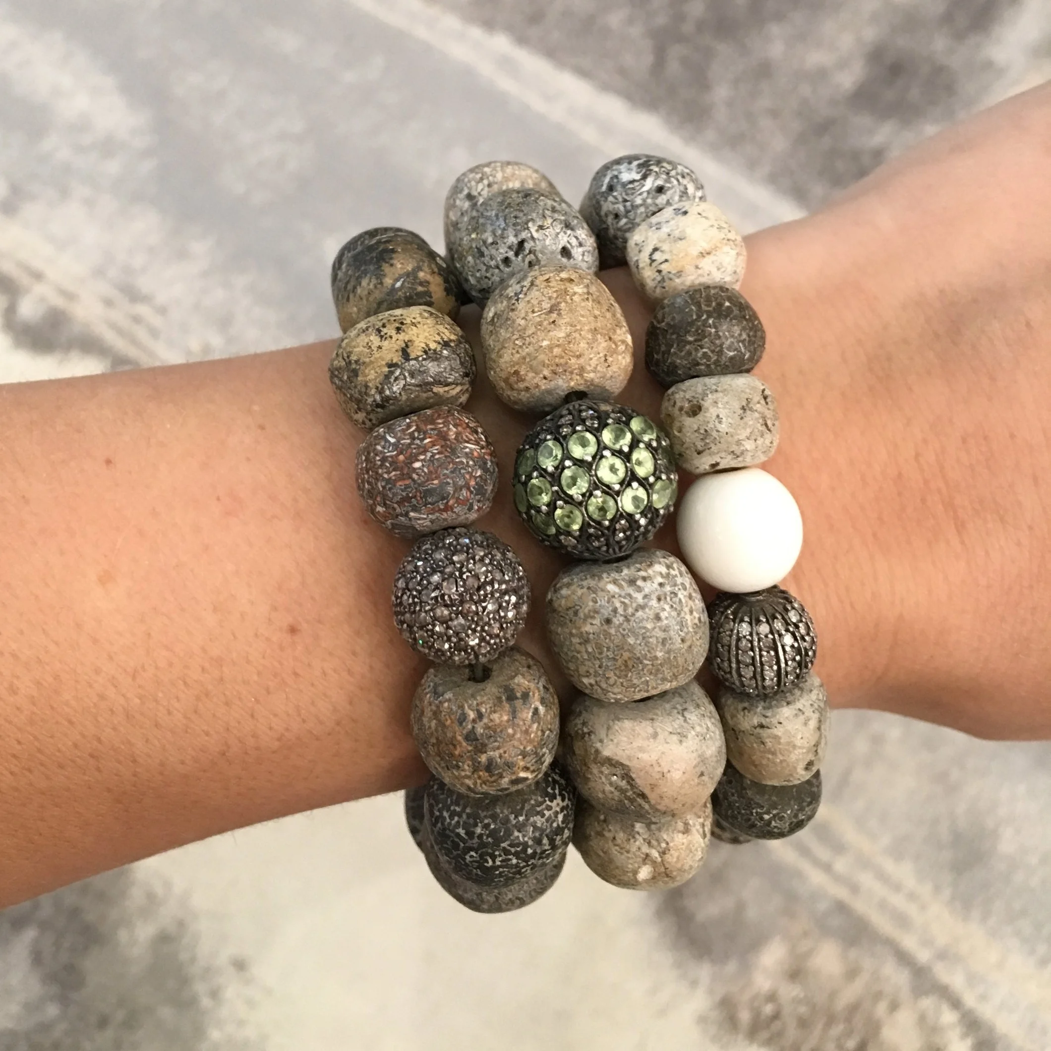 Dinosaur Bone with Diamond Bead