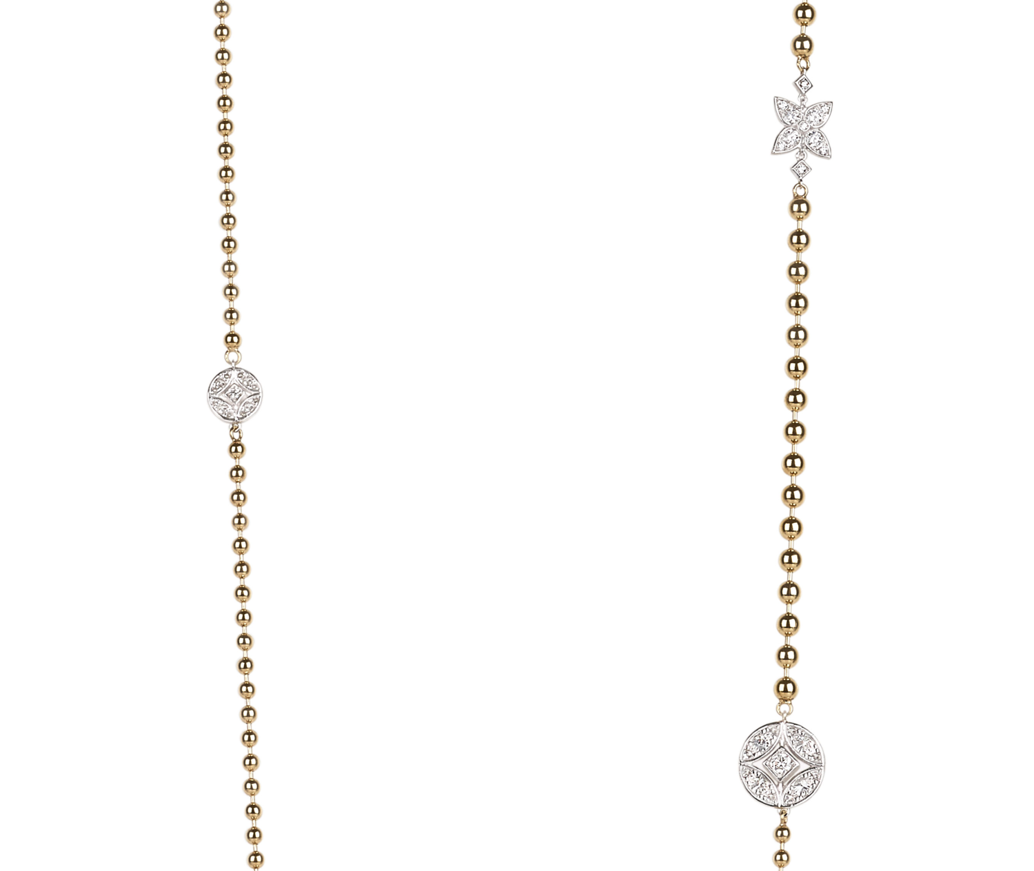 Sabbia Fine Jewelry - Cynthia Ann 14k Diamond Pave Ball Chain