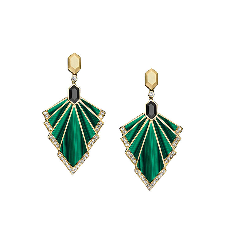 Sabbia Fine Jewelry - Malachite and Black Onyx Earrings