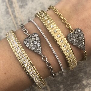 Sabbia Fine Jewelry - Two Row Diamond Stretch Bracelet