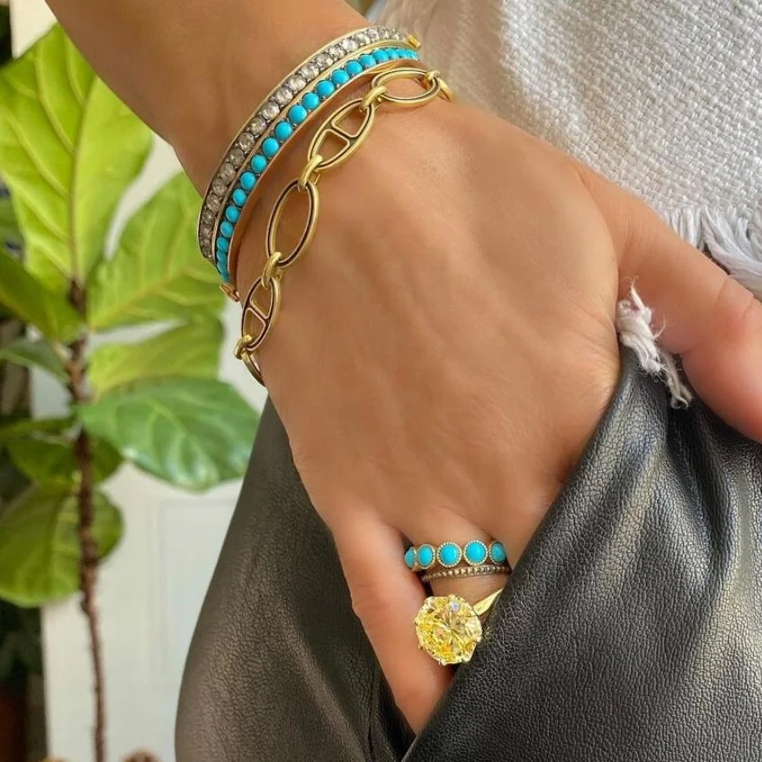 Sabbia Sabbia Fine Jewelry Turquoise Bangle