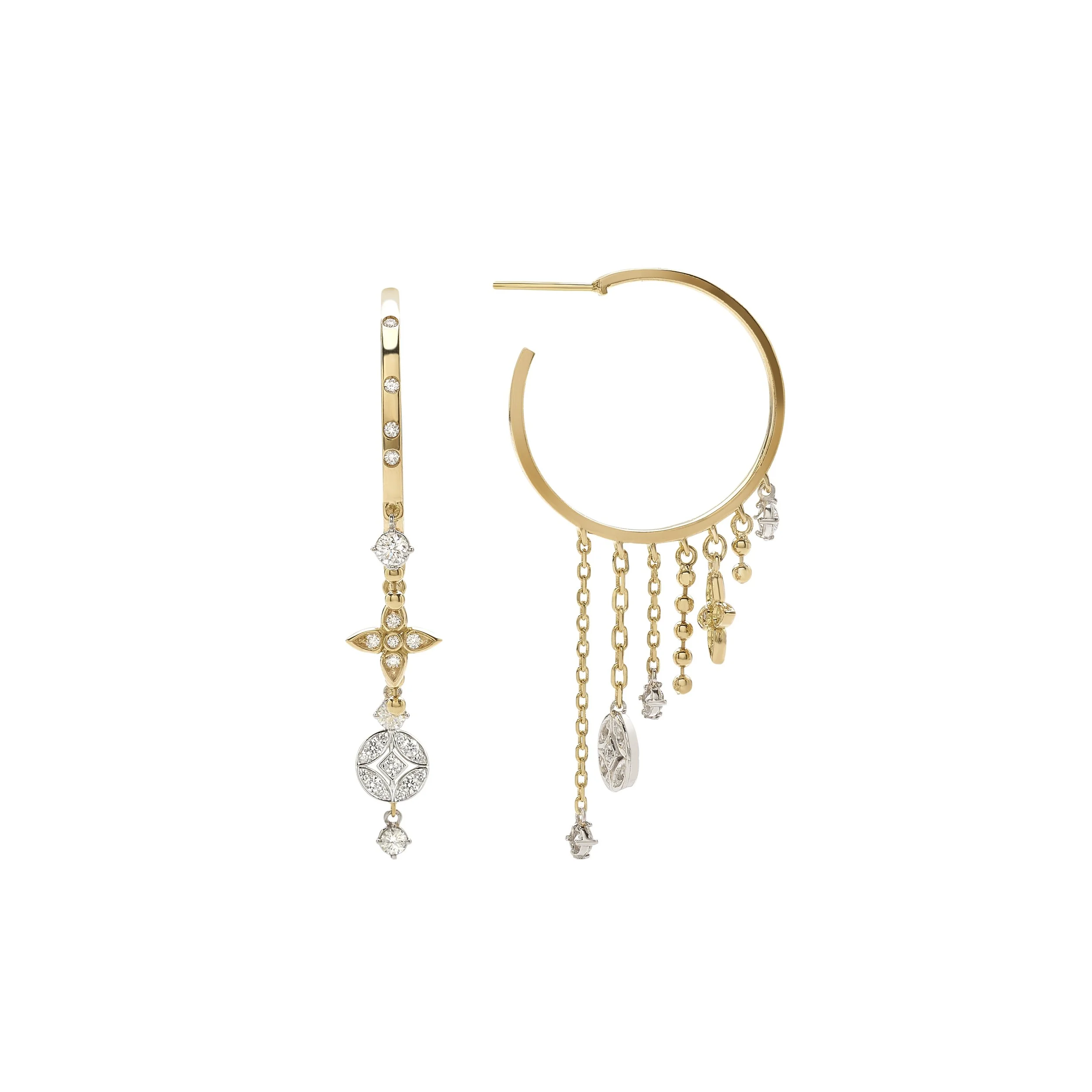 Dangling Charm Hoops