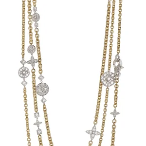 Sabbia Sabbia Fine Jewelry Layered Gold and Diamond Stations Chain