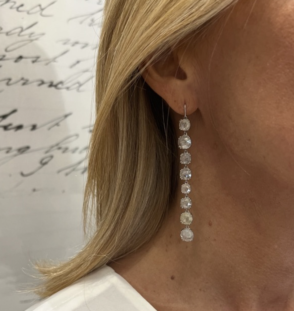 Sabbia Sabbia Fine Jewelry Sylva Cie Rough Diamond Grey Earrings