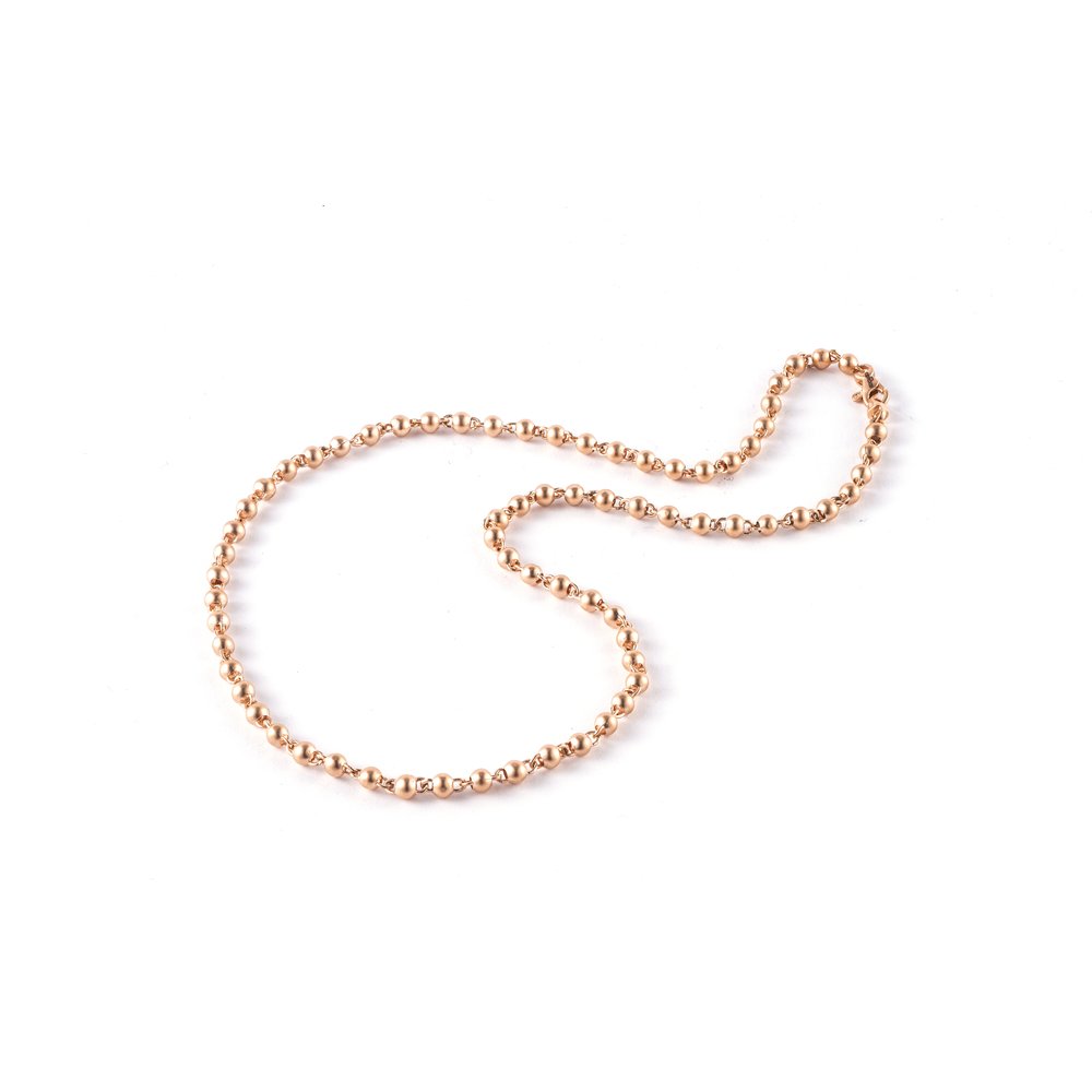 5 Bead Chain Rose Gold