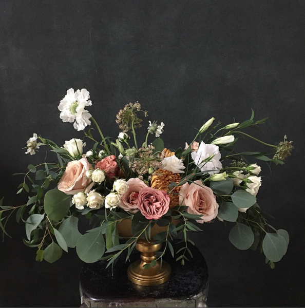 Floral arrangement by Melissa Broadwell of Vintage Florals