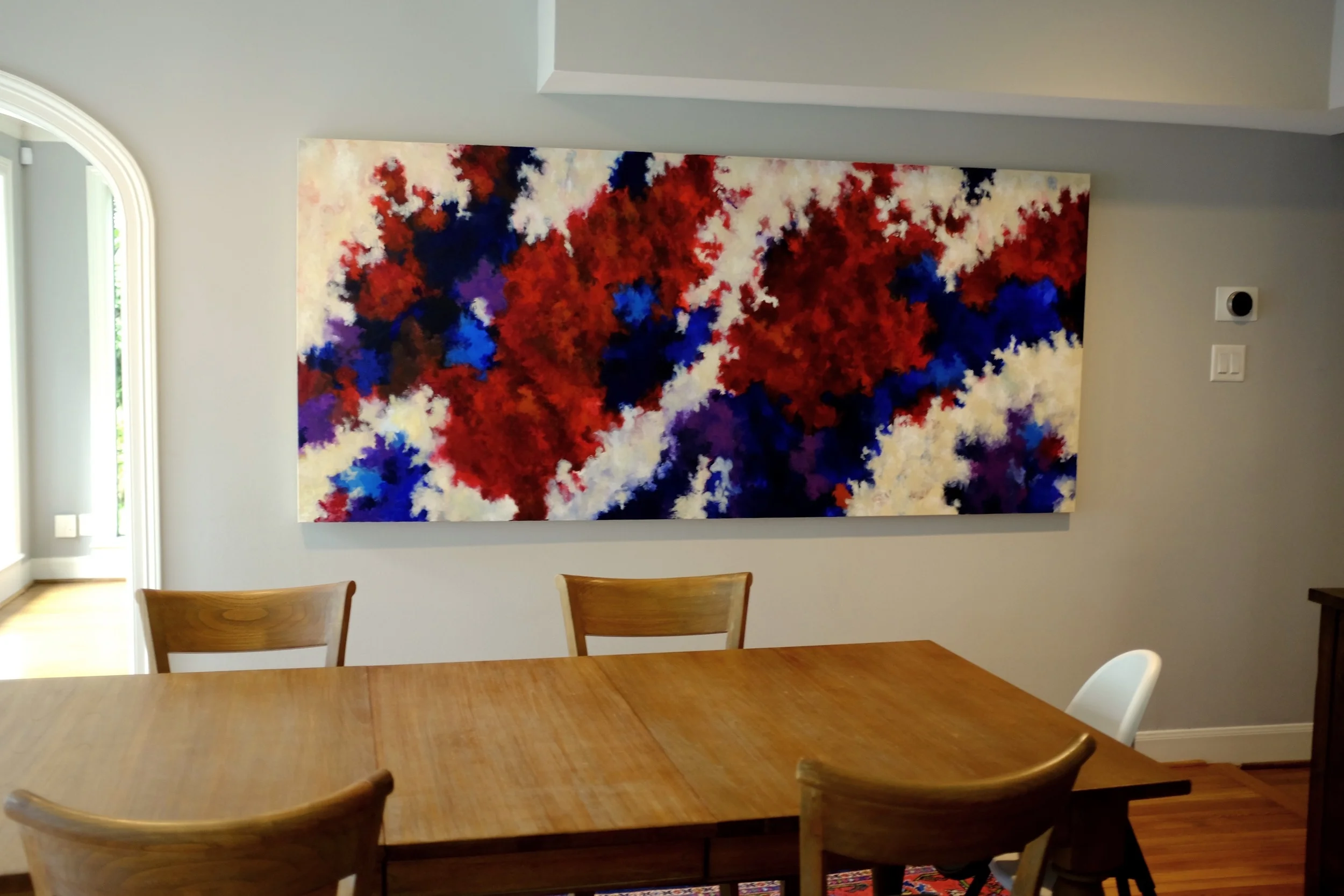 OLSEN (THE POINSETTIA PAINTING), 2014 42" x 94" CANVAS