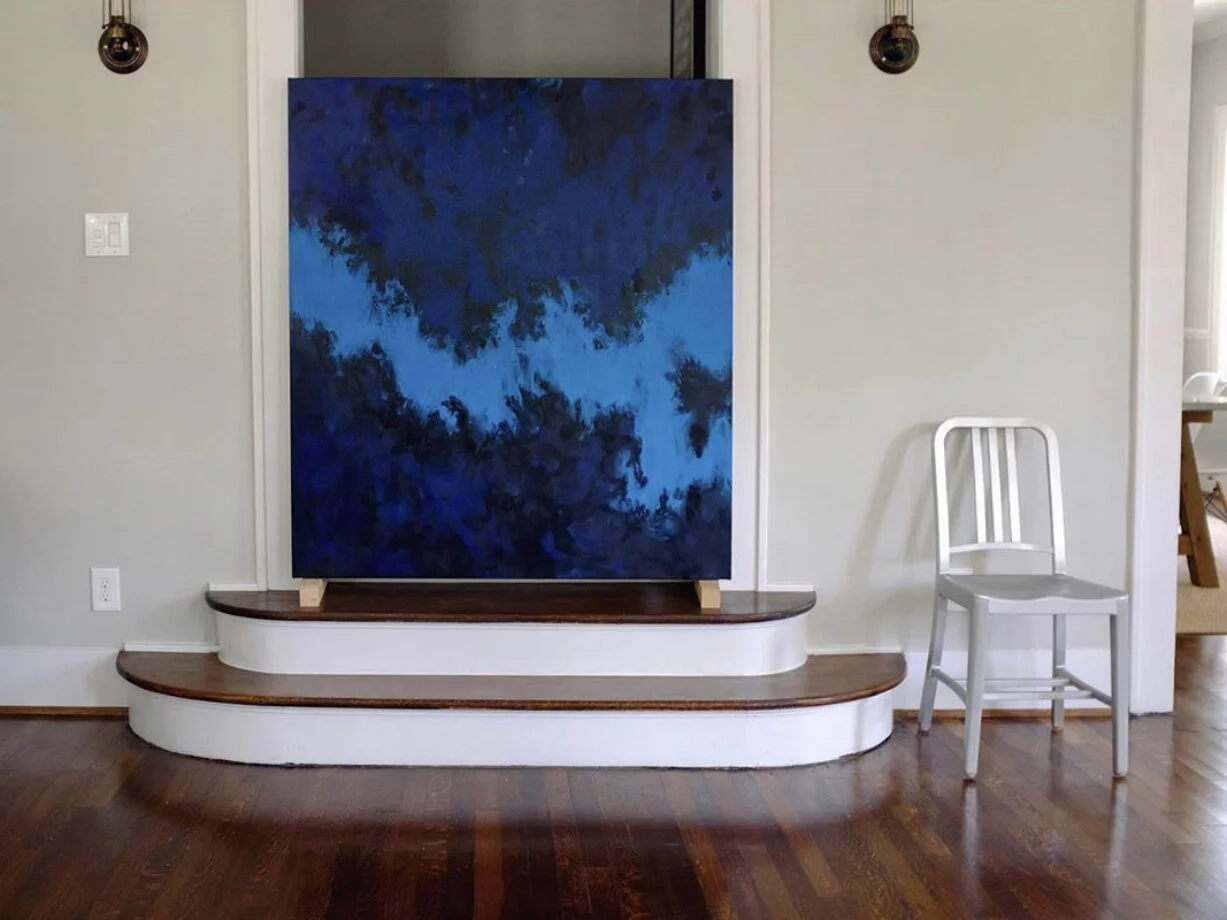 ODE TO BIG SURF* 48” x 54”The last of the paintings I worked on in Arizona during a four-month stay in Arizona. Painted outdoors, complete with a faint texture of desert sand and dust. This piece was an ode to the first indoor wave pool in North Ame…