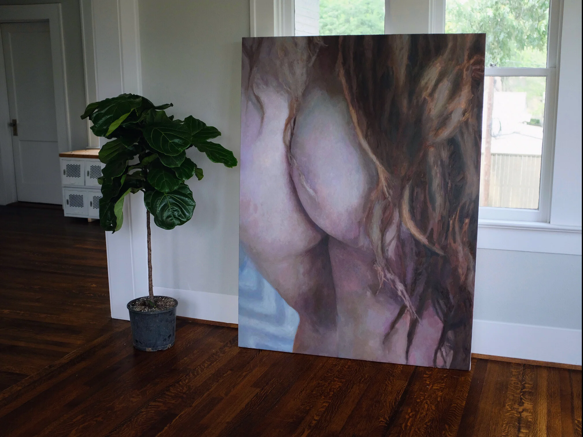 AIN’T GOT NO LINES 48” x 64”Since 2015 I’ve been painting a thematic series of close-space relational pictures chronicling my peripatetic roaming across the Texas and beyond. A lot has been made of the push/pull relationship of photography and paint…