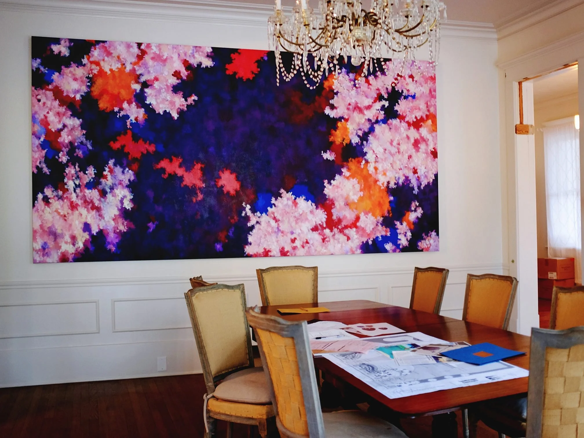  KIND BLOSSOM (SHIRLEY MANSON PAINTING), 2017  72” x 144” CANVAS 