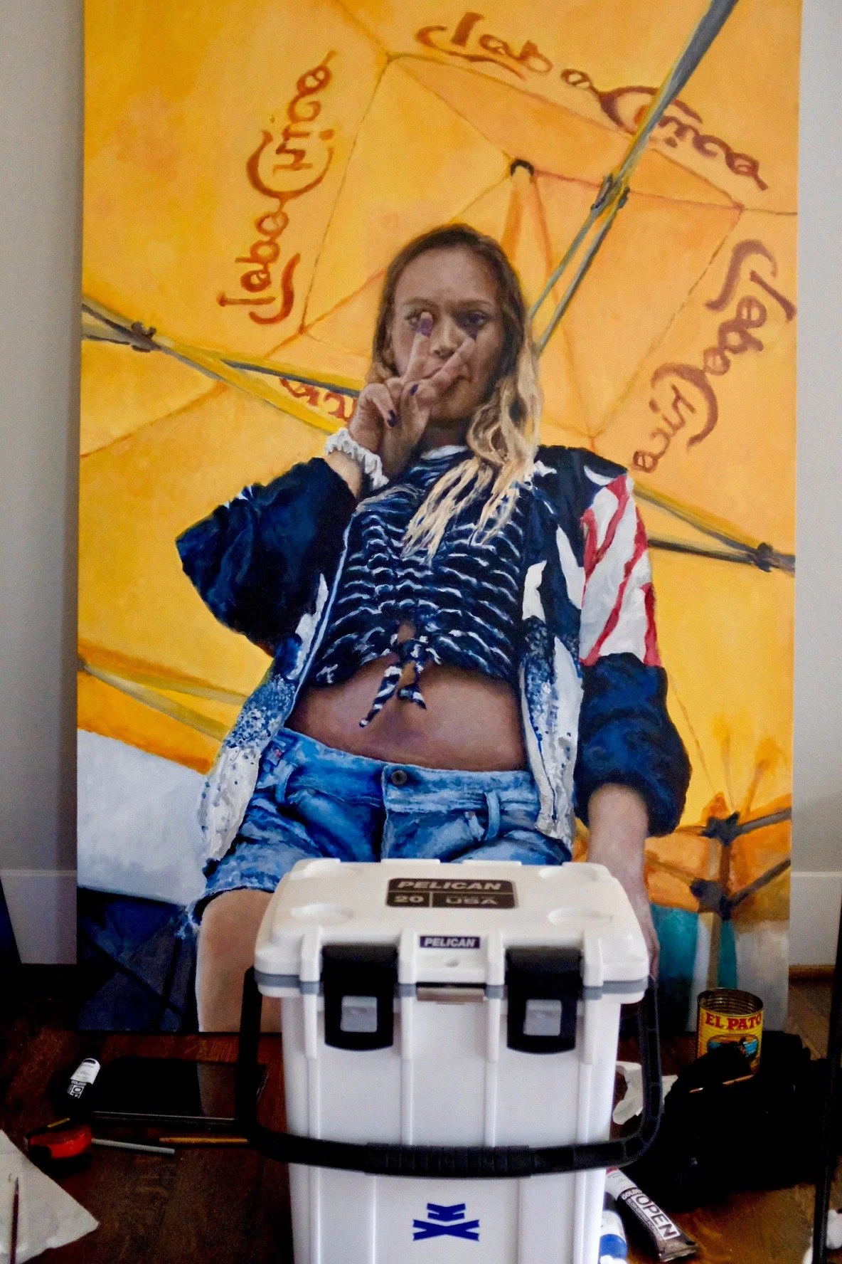  COURTS HONOR FEATS (Topo Chico), 2020  49” x 69” CANVAS 
