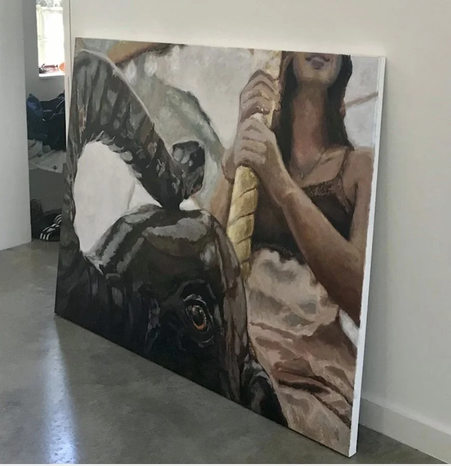  THE CAROUSEL (work in progress), 2019  48” x 64” CANVAS 