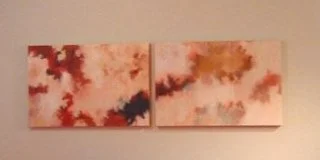  A GREAT CLOUD OF WITNESSES I &amp; II, 2004  24” x 36” (each) CANVAS 