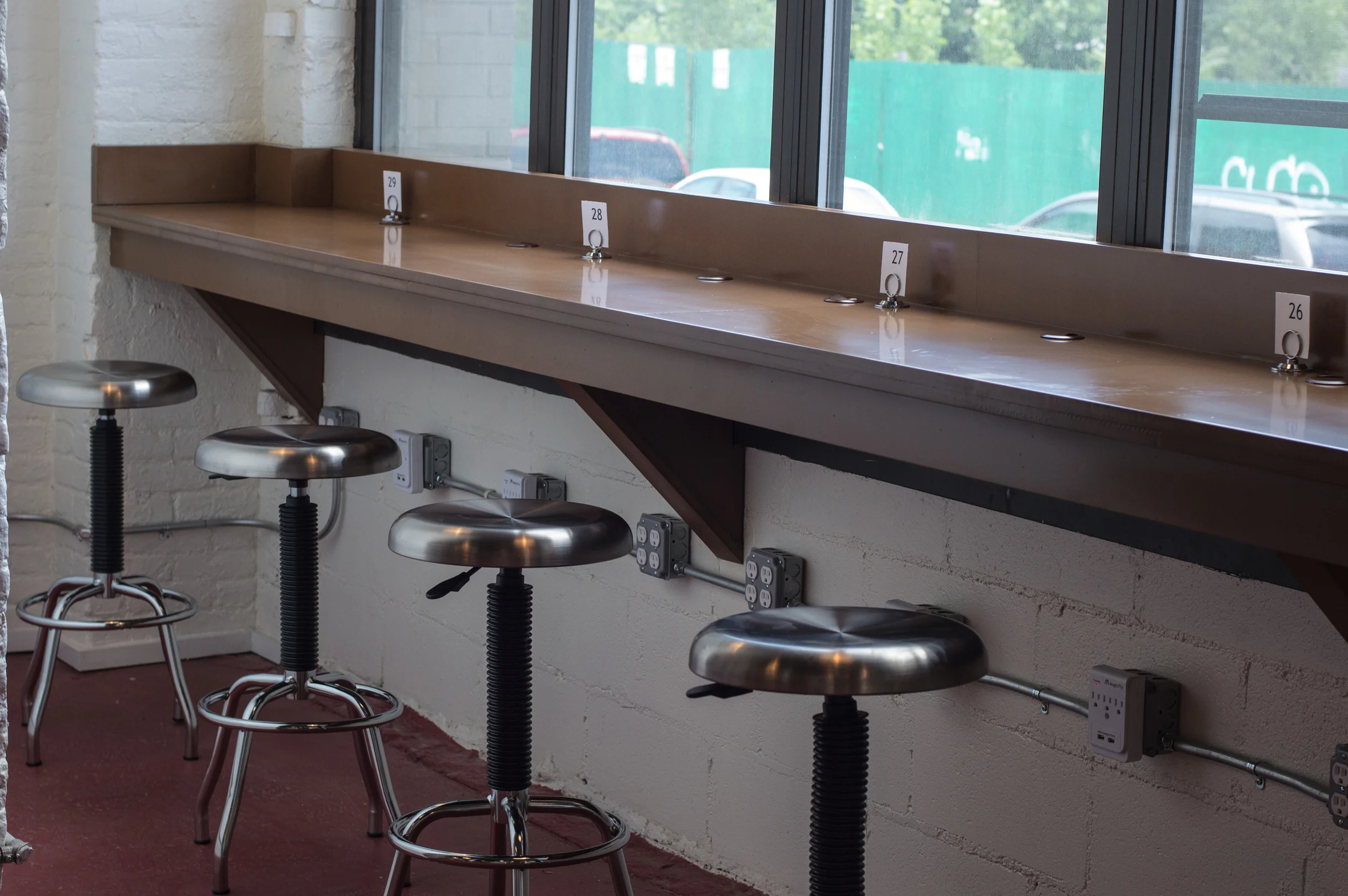 New standing desks were recently introduced at my co-working space, Brooklyn Creative League. (photo Dave Pappas)