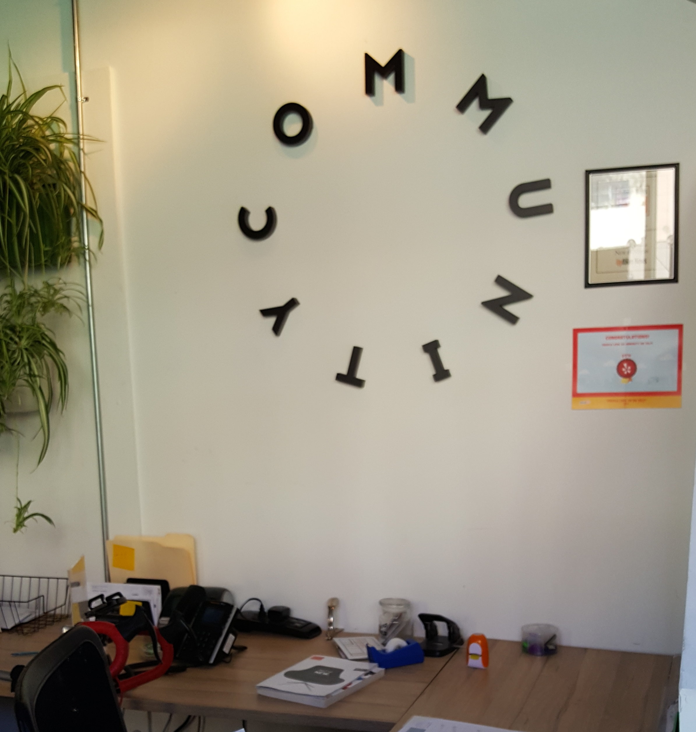 Co-mmunity describes itself as a creative co-working space and hub for small businesses and entrepreneurs where members are the priority.