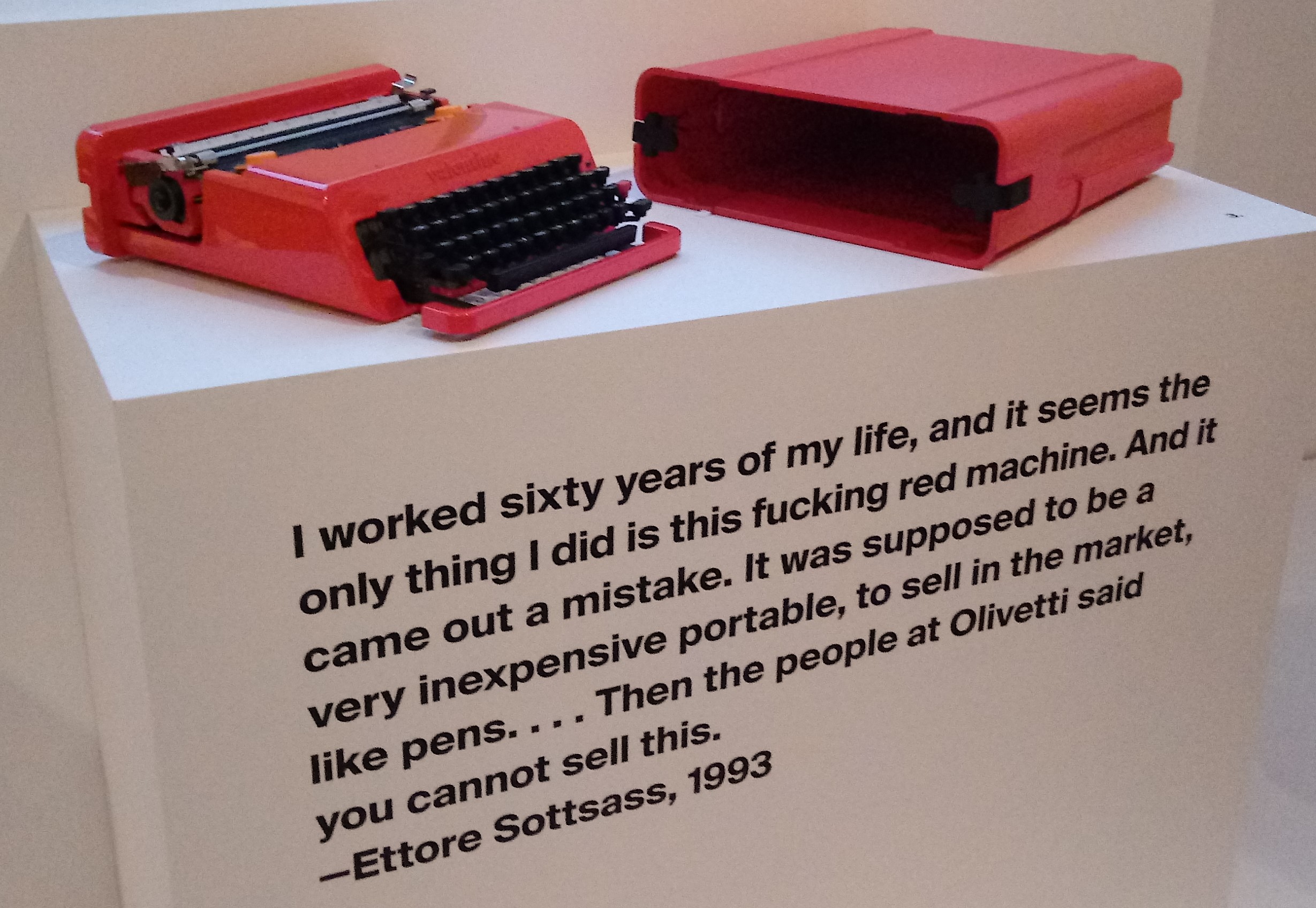 Sottsass grew frustrated being identified with a singular product,. despite a rich career across many media.