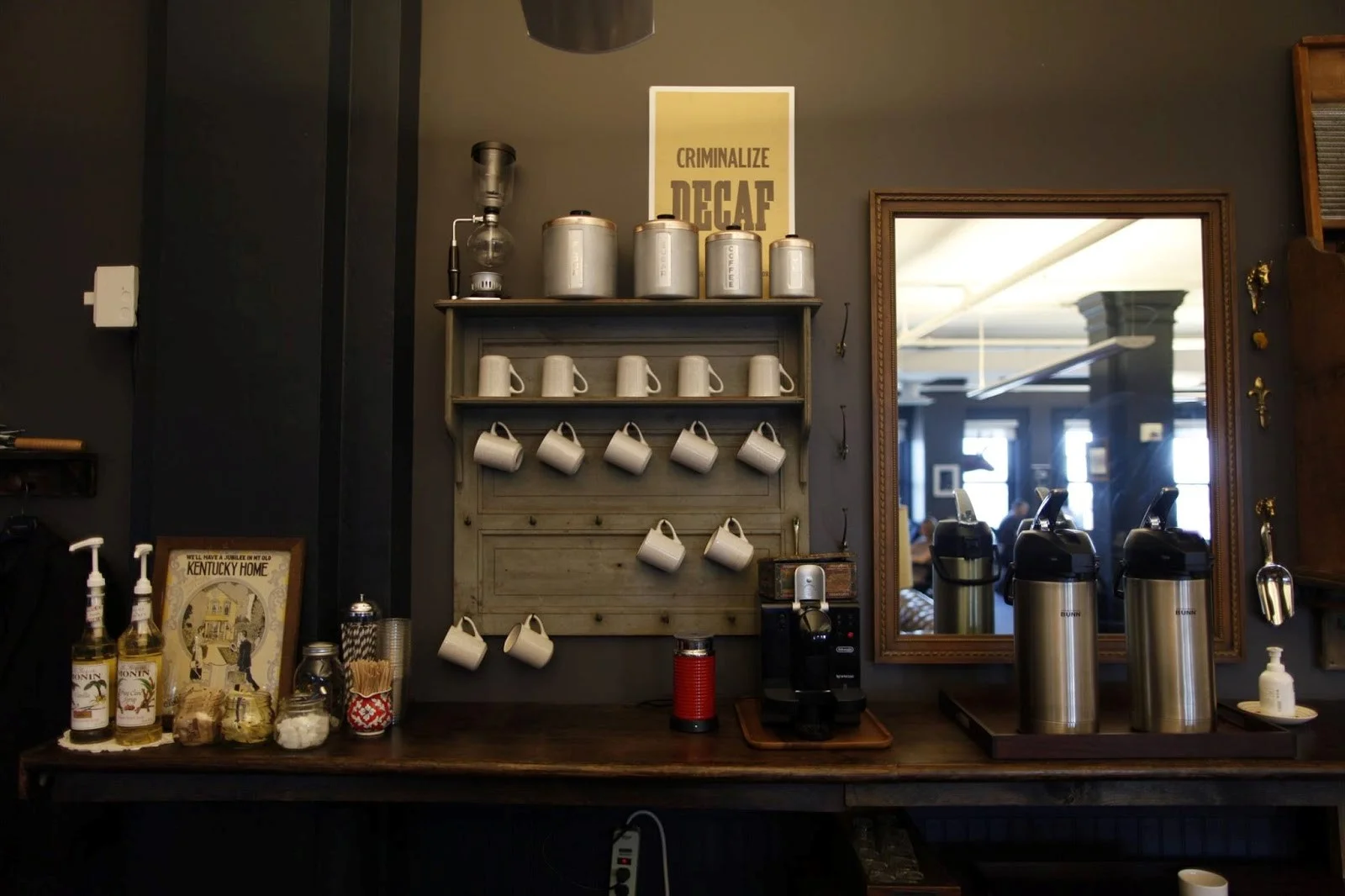 Unlimited coffee is a big plus of coworking spaces.