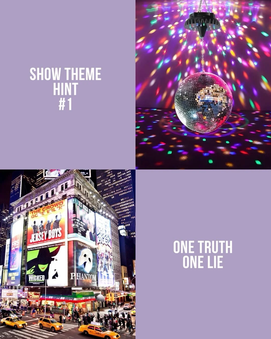 A little different this season&hellip; we&rsquo;re giving 4️⃣ days of hints, BUT one is a truth and one is a lie each day! 

Today is round 1️⃣! Comment your guesses below!

Dancers will get to guess in class too for a chance to win a show theme gift