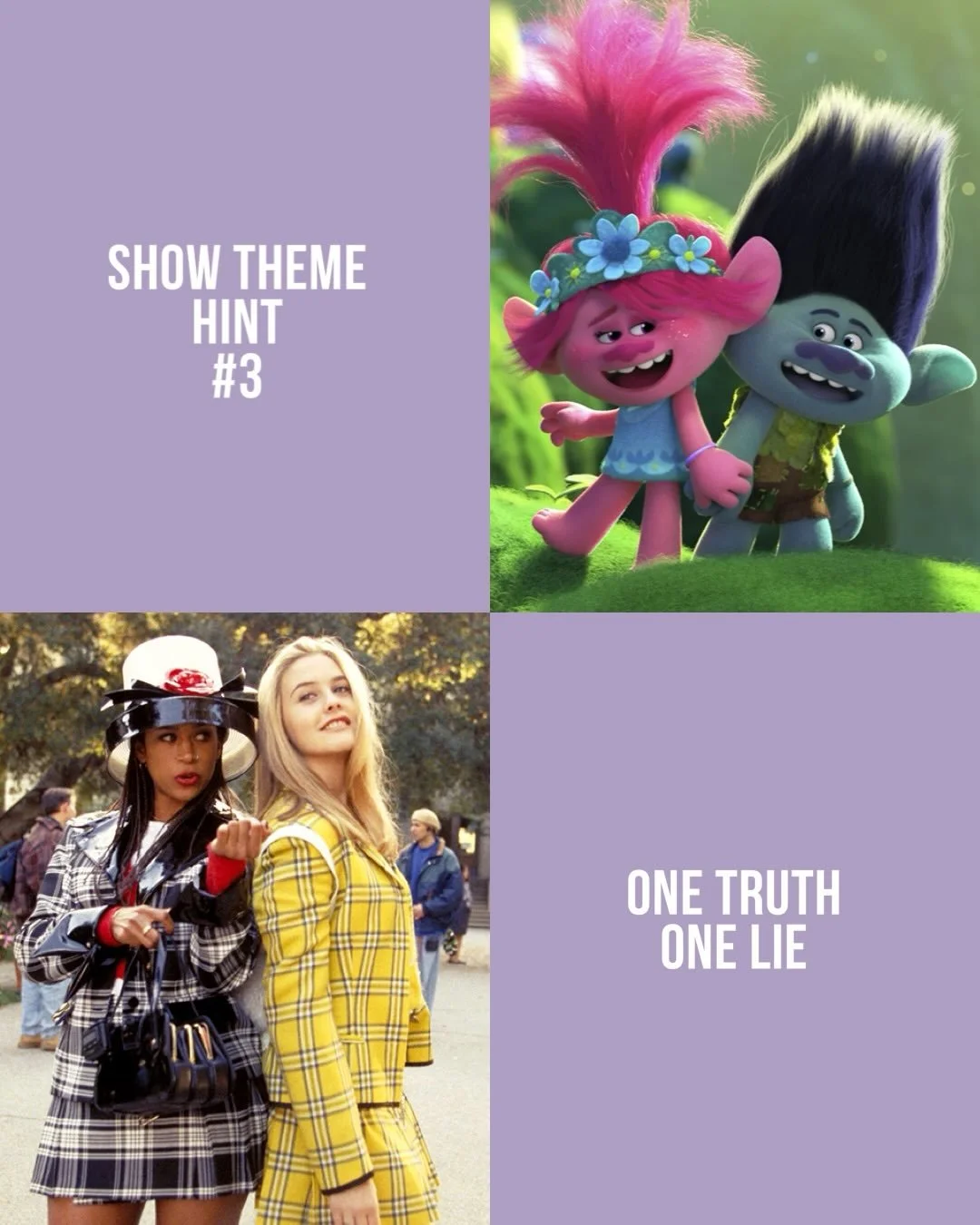 Show theme hint 3️⃣ coming atcha! Have you strung any together yet? Only one more hint after day&hellip; one is the and one is not! Comment below with your guess!

Dancers get a guessing every class too! Be sure to write yours in for a chance to win 