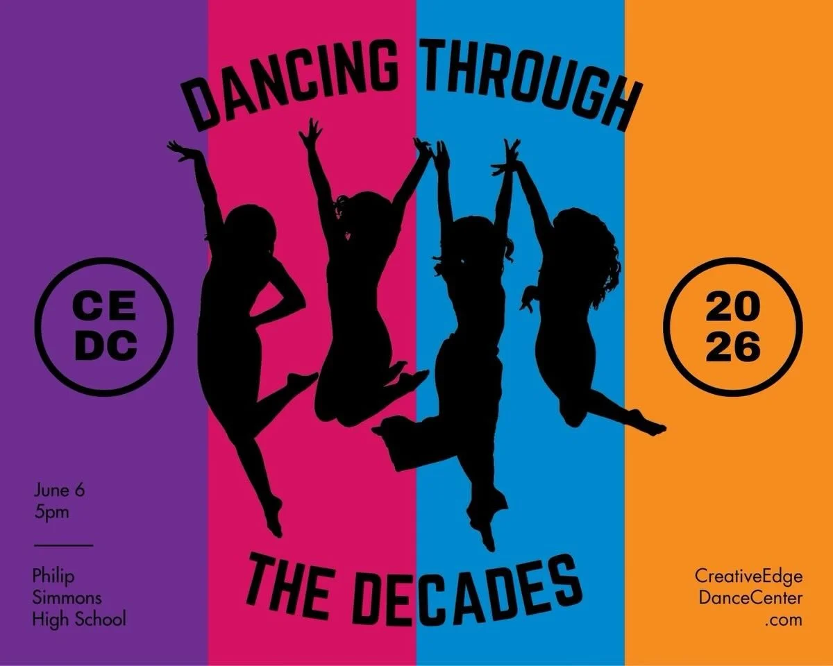 CEDC presents our 11th Annual Spring Performance&hellip;. DANCING THROUGH THE DECADES!
 
Save-the-date: June 6th | 5pm | Philip Simmons HS

We cannot wait to move and groove to hits from the 70s, 80s, 90s, and 00s! This will be a show for the decades