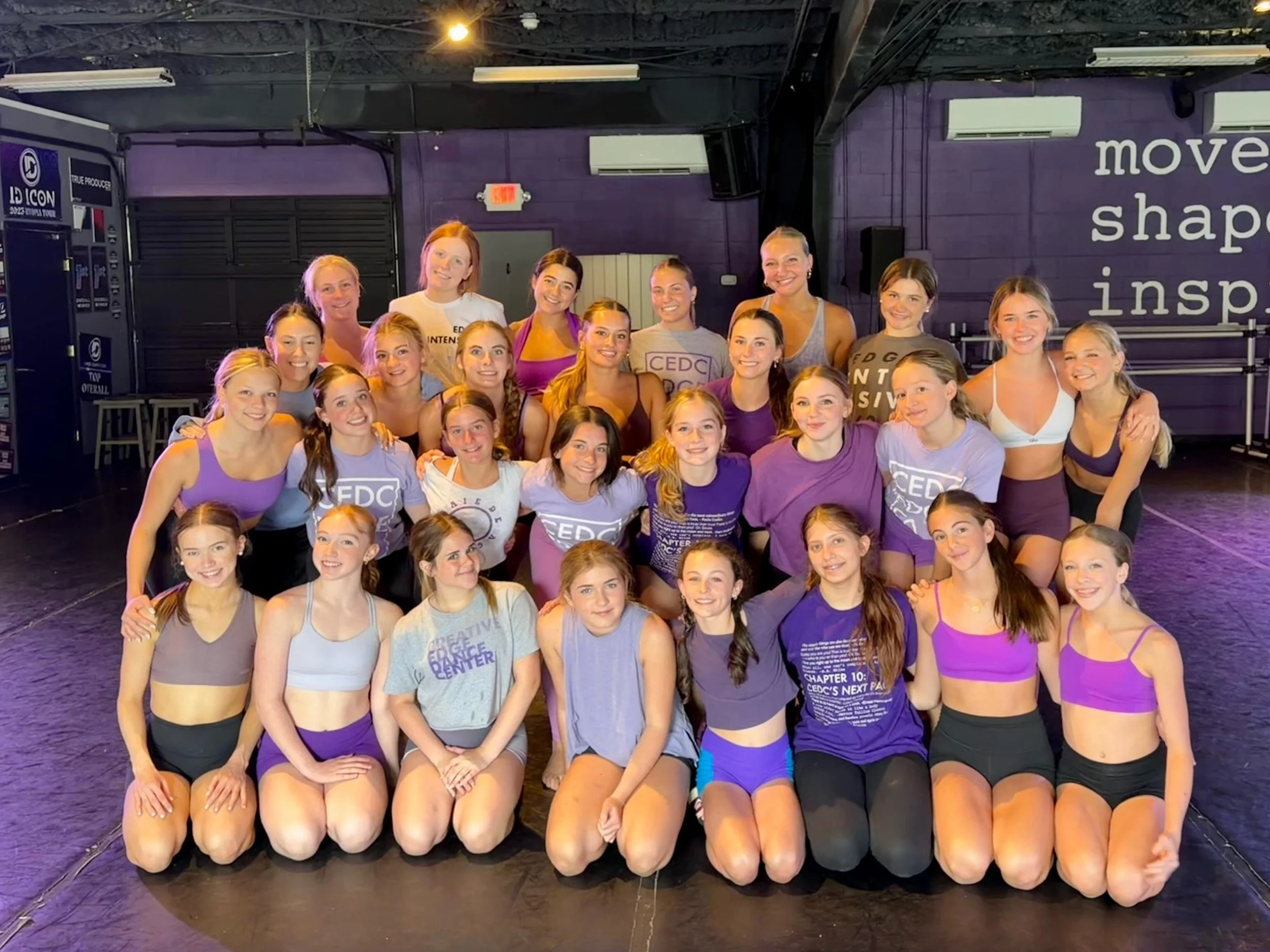 Day 2 of Nationals Prep is done! We can&rsquo;t wait to hit the stage next week! 💜🪩✨