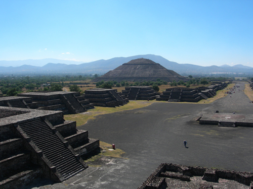 view from Pyramid of the Moon