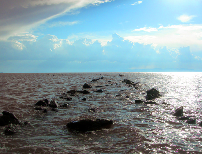 Spiral Jetty submerged