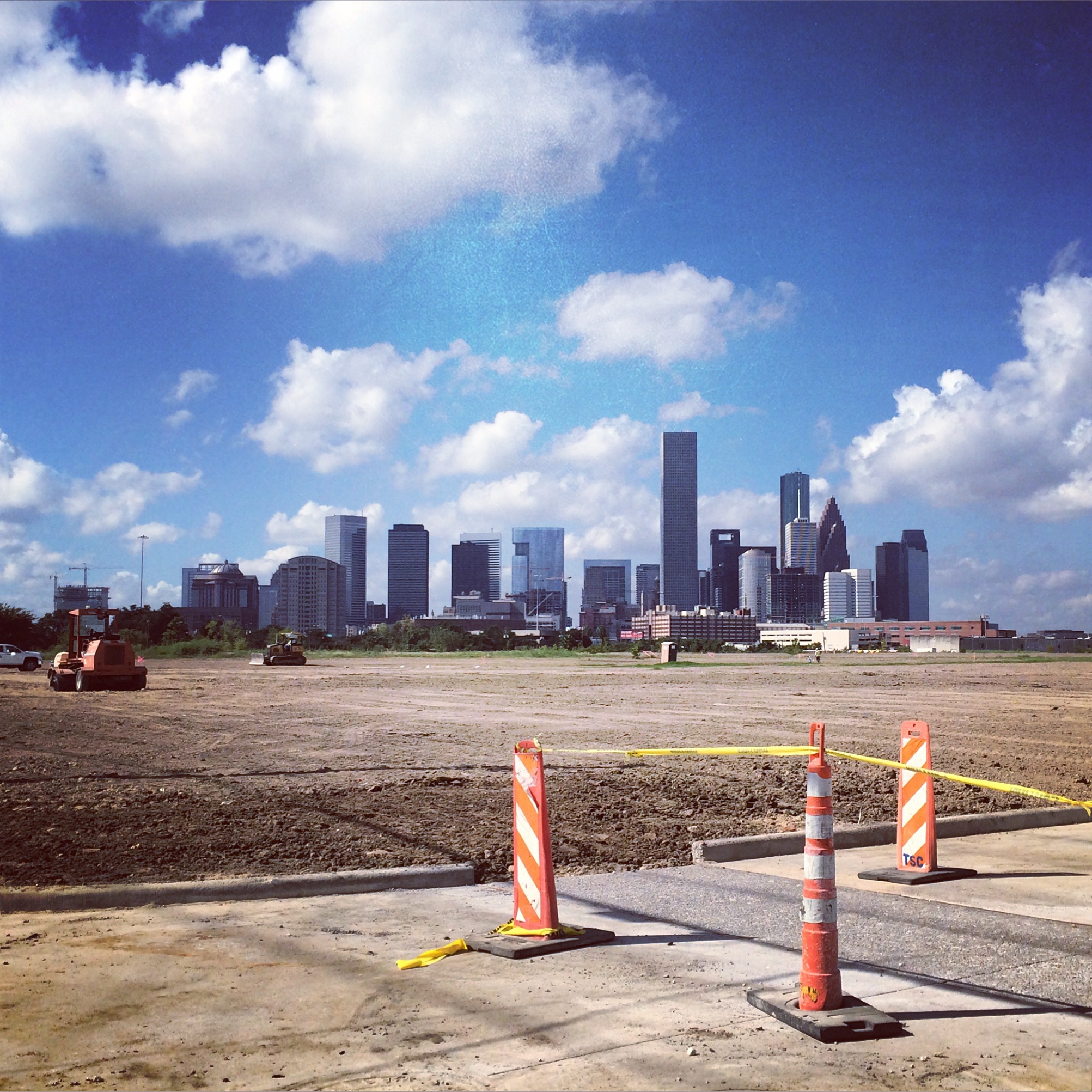 Studio view, or new pavement = townhomes