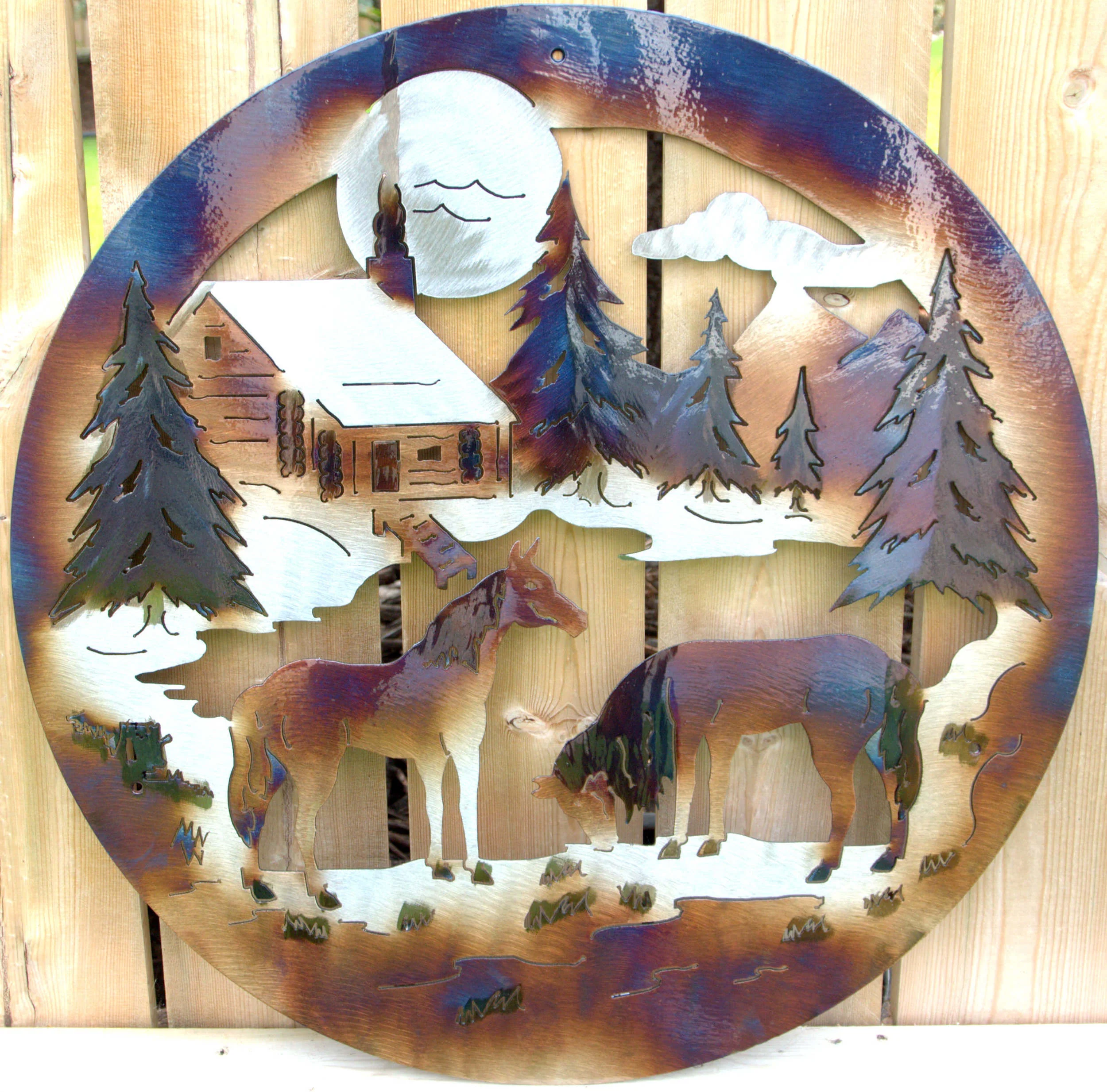 Grazing Horses wall art
