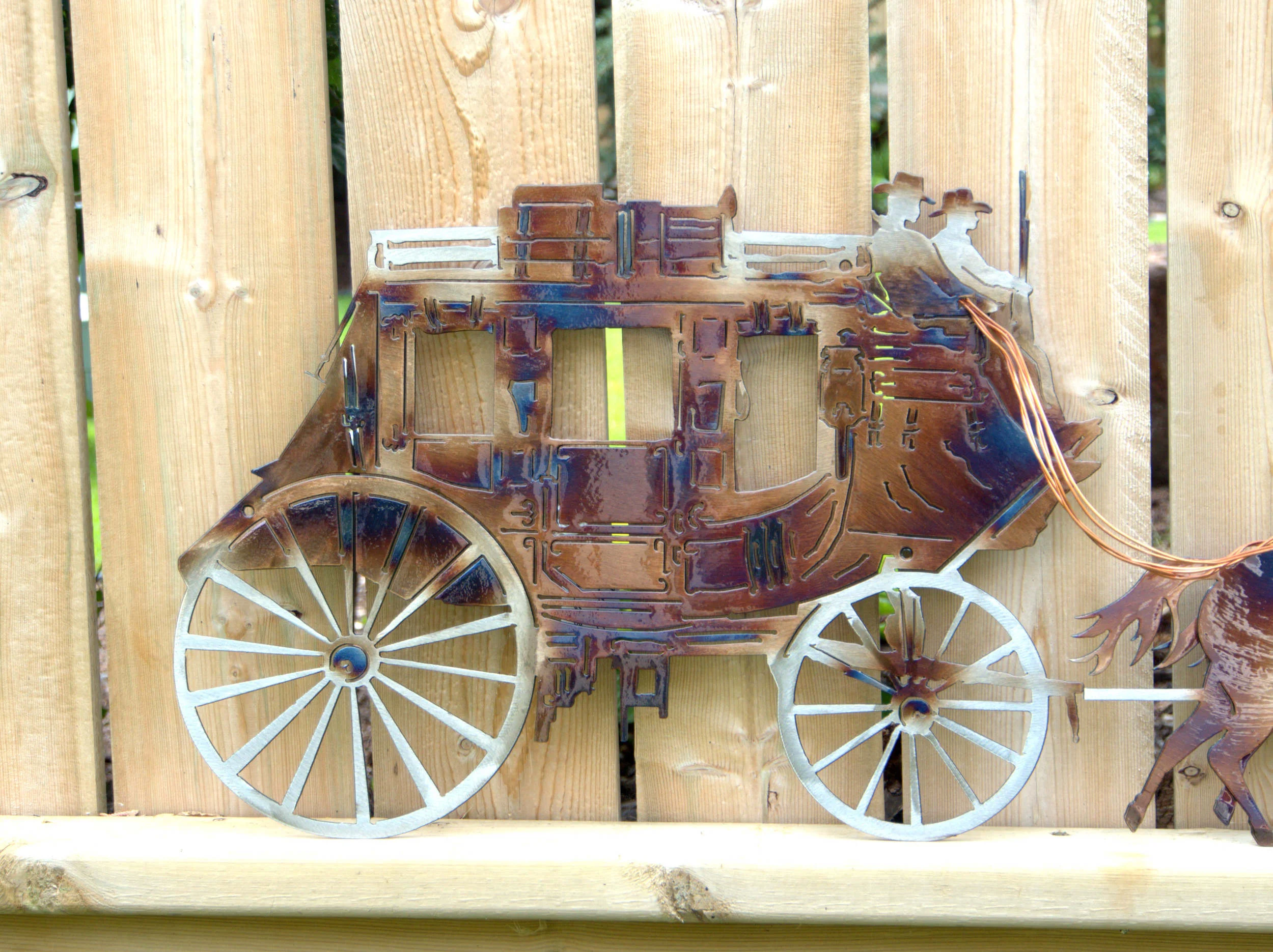 Stage Coach metal art