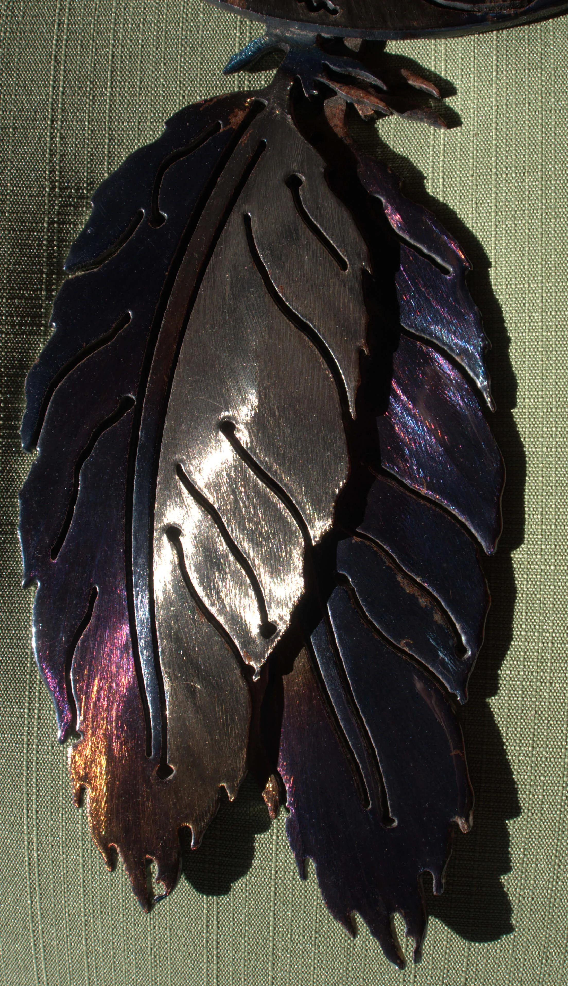 Baby Bears & Feathers metal art 6
