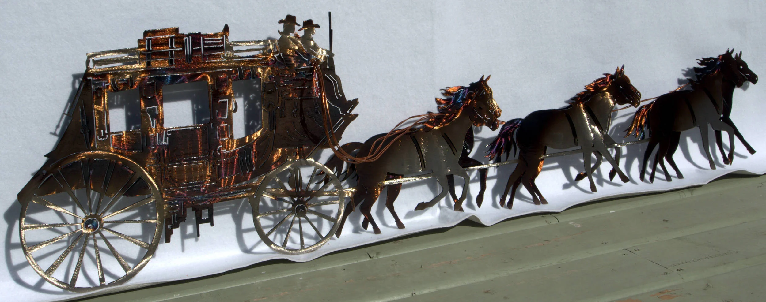 Stage Coach metal art 5