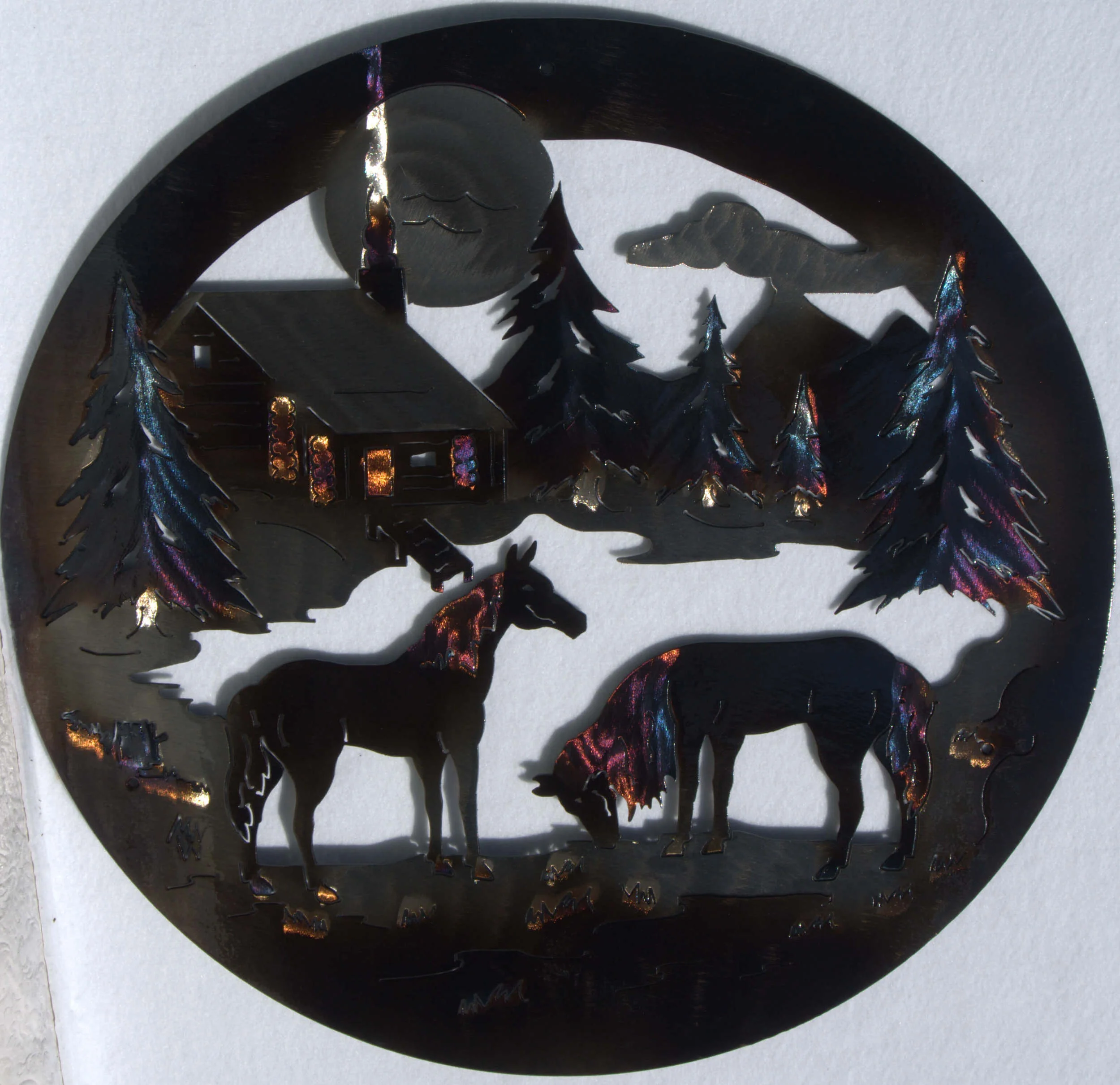 Grazing Horses wall art 2