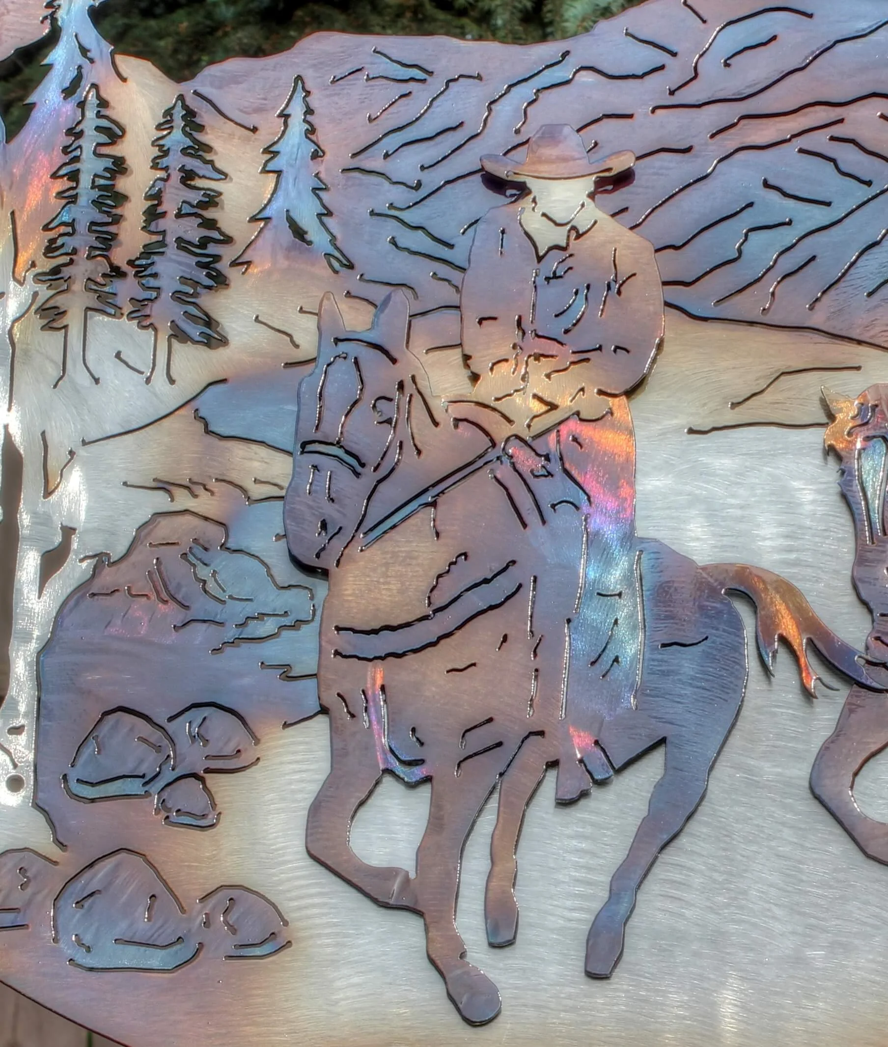 Trail Scene metal art 6